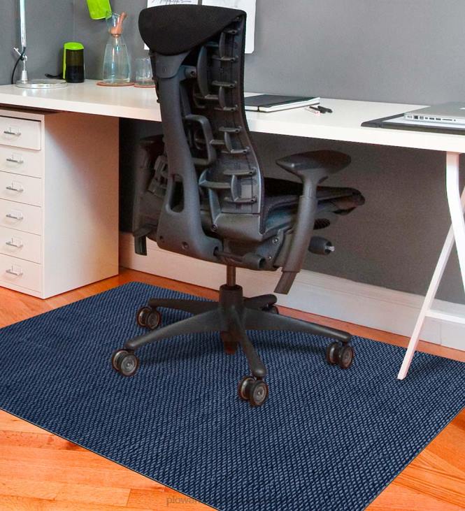 Rugs & Mats Plow & Hearth Burbury Weave Desk Chair Mat - Gray NFLB1782