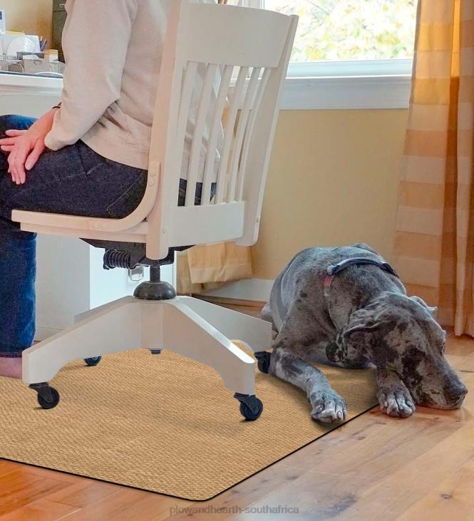 Rugs & Mats Plow & Hearth Burbury Weave Desk Chair Mat - Gray NFLB1782