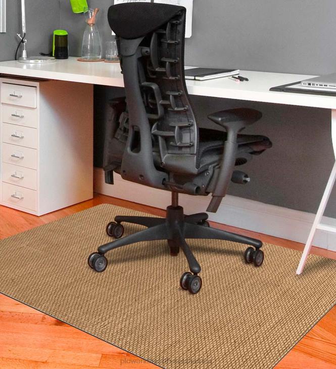 Rugs & Mats Plow & Hearth Burbury Weave Desk Chair Mat - Gray NFLB1782