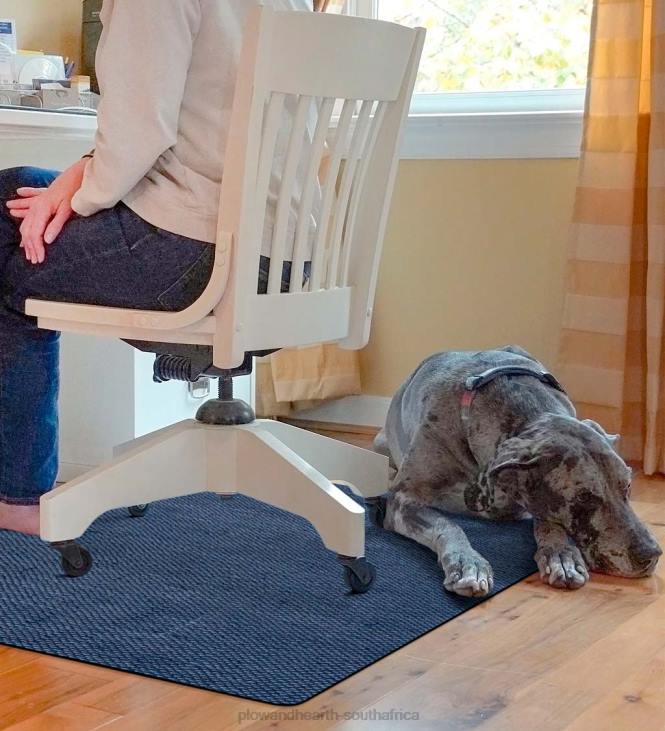 Rugs & Mats Plow & Hearth Burbury Weave Desk Chair Mat - Gray NFLB1782