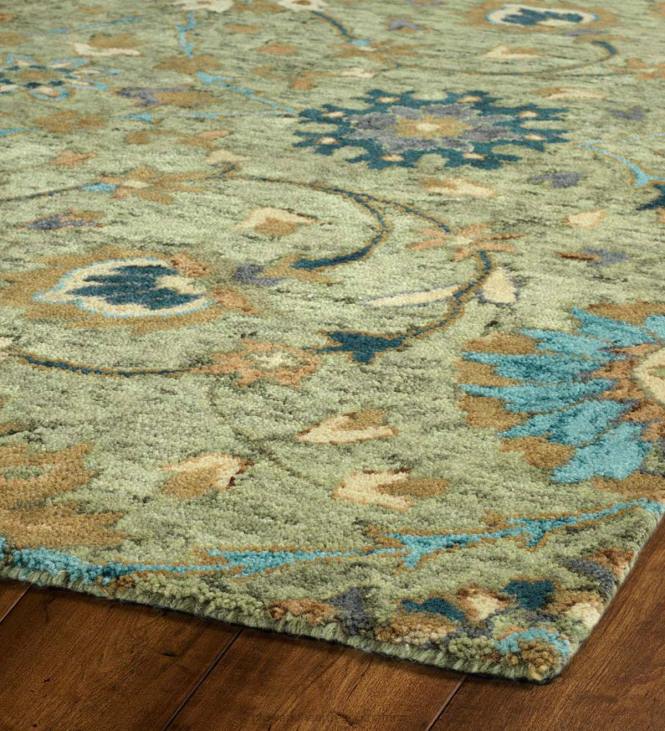 Rugs & Mats Plow & Hearth Carmona Sage Wool Rug NFLB1831