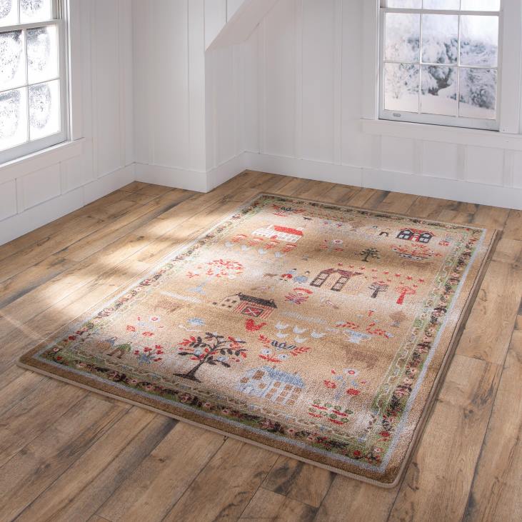 Rugs & Mats Plow & Hearth Grafton Folk Art EnduraStran Rug NFLB1760