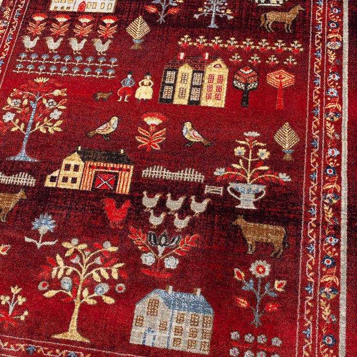 Rugs & Mats Plow & Hearth Grafton Folk Art EnduraStran Rug NFLB1760