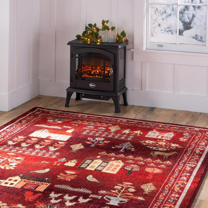 Rugs & Mats Plow & Hearth Grafton Folk Art EnduraStran Rug NFLB1760