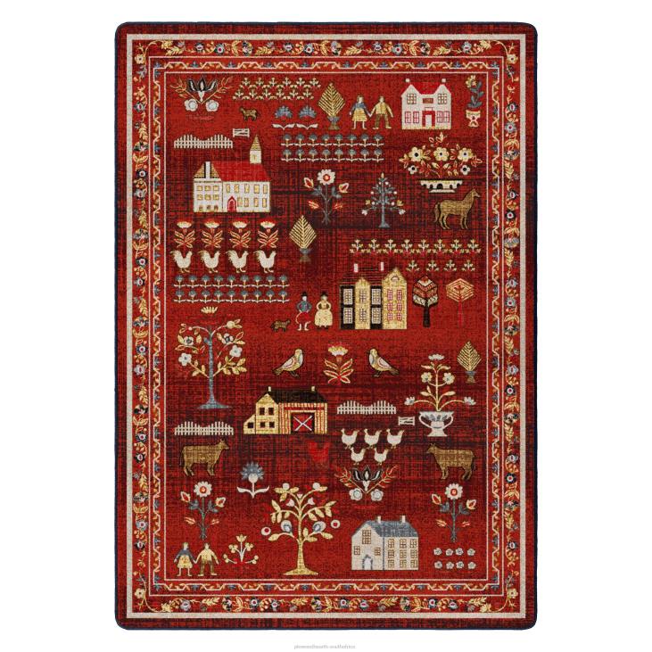 Rugs & Mats Plow & Hearth Grafton Folk Art EnduraStran Rug NFLB1760