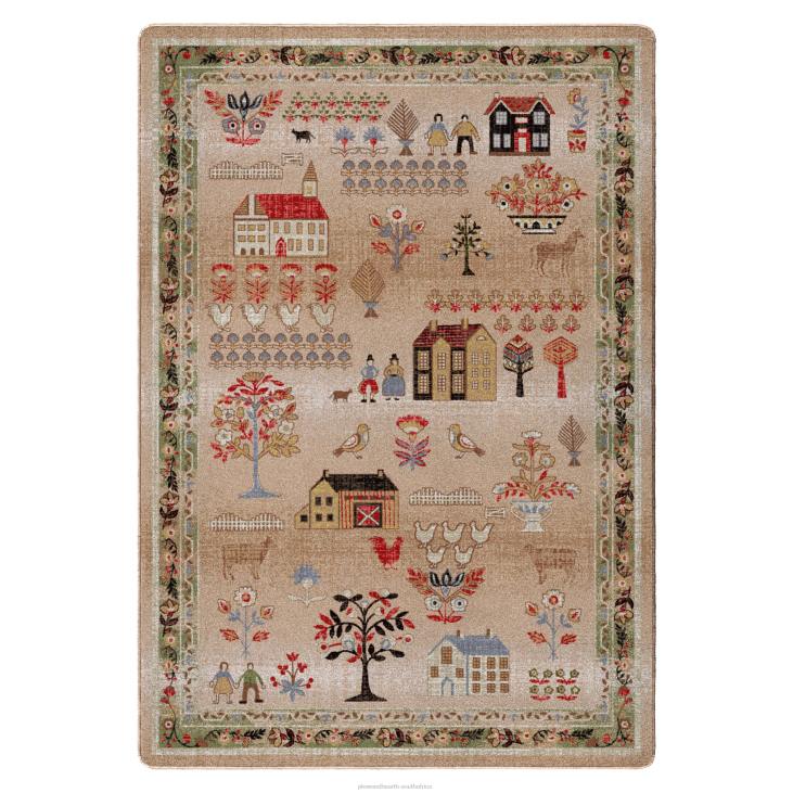 Rugs & Mats Plow & Hearth Grafton Folk Art EnduraStran Rug NFLB1760