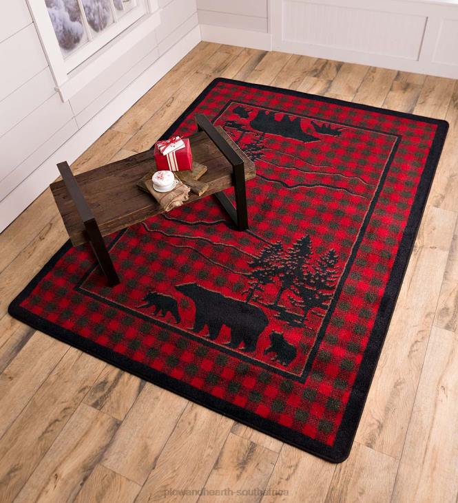 Rugs & Mats Plow & Hearth Huntington Bear Buffalo Check EnduraStran Rug NFLB1764