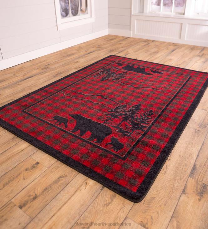 Rugs & Mats Plow & Hearth Huntington Bear Buffalo Check EnduraStran Rug NFLB1764