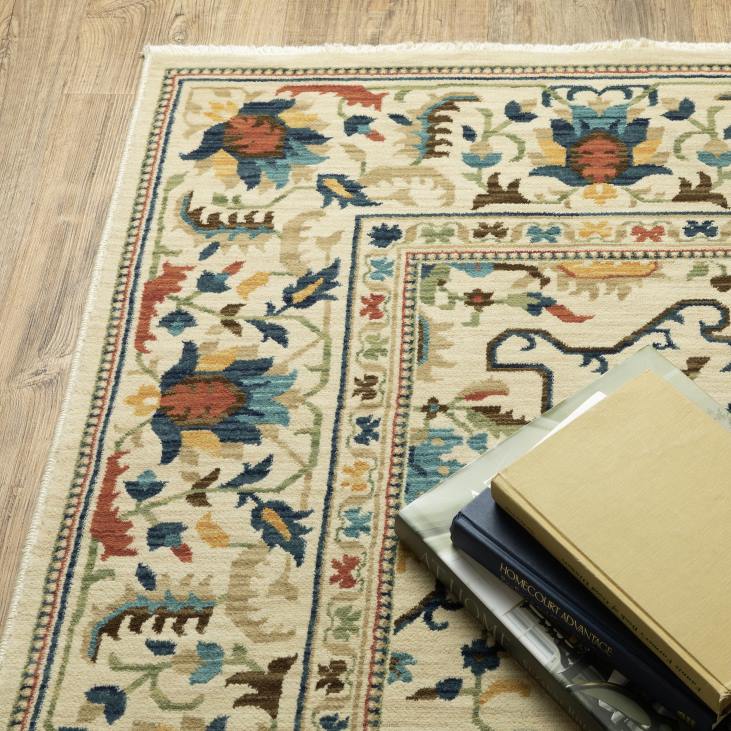 Rugs & Mats Plow & Hearth Indoor/Outdoor Clover Hill Border Polypropylene Rug NFLB1846