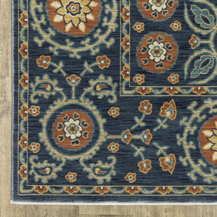 Rugs & Mats Plow & Hearth Indoor/Outdoor Clover Hill Border Polypropylene Rug NFLB1846