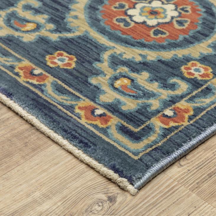 Rugs & Mats Plow & Hearth Indoor/Outdoor Clover Hill Border Polypropylene Rug NFLB1846