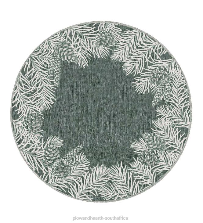 Rugs & Mats Plow & Hearth Indoor/Outdoor Pine Grove Border Rug NFLB1825