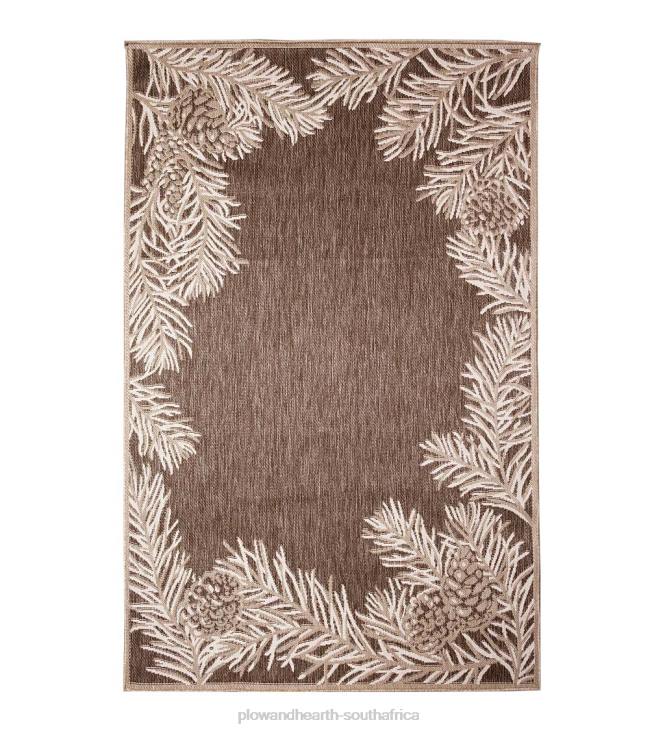 Rugs & Mats Plow & Hearth Indoor/Outdoor Pine Grove Border Rug NFLB1825