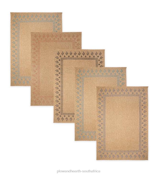 Rugs & Mats Plow & Hearth Indoor/Outdoor Toulouse Block Print Rug NFLB1798