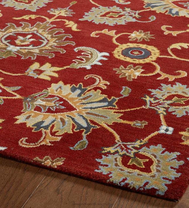 Rugs & Mats Plow & Hearth Lauren Floral Wool Area Rug NFLB1810