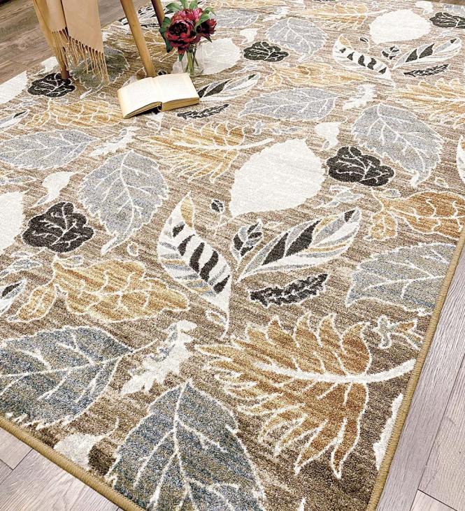 Rugs & Mats Plow & Hearth Leaves EnduraStran Area Rug NFLB1853