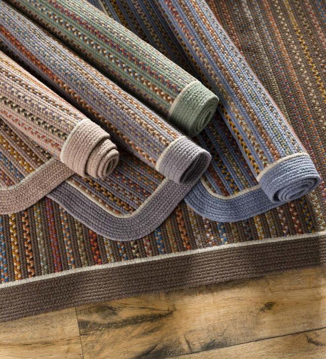 Rugs & Mats Plow & Hearth Lynnhaven Wool Solid Border Braided Rug NFLB1788