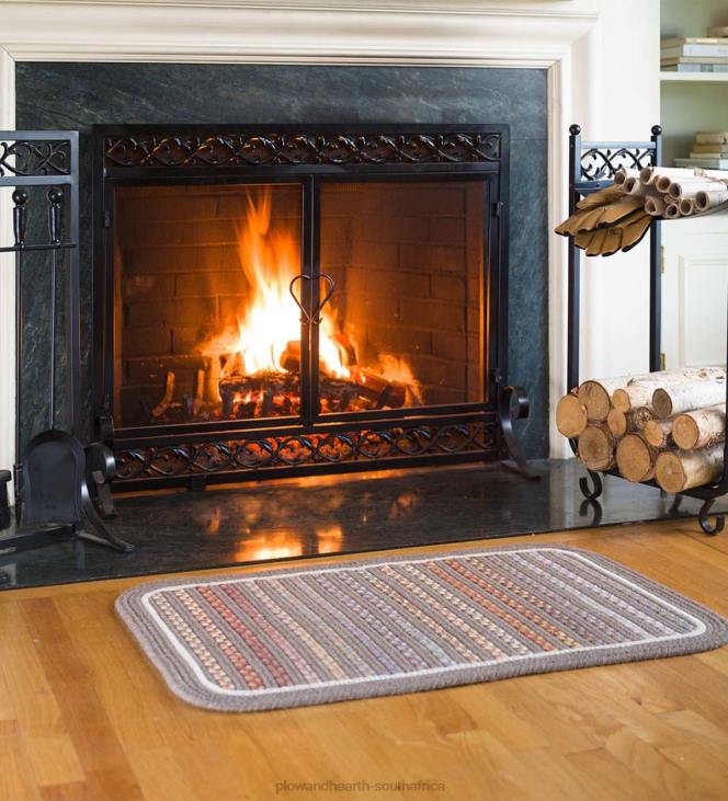 Rugs & Mats Plow & Hearth Lynnhaven Wool Solid Border Braided Rug NFLB1788