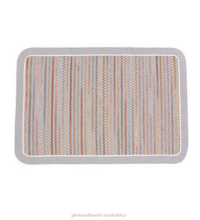Rugs & Mats Plow & Hearth Lynnhaven Wool Solid Border Braided Rug NFLB1788