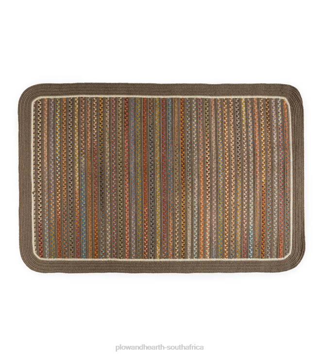 Rugs & Mats Plow & Hearth Lynnhaven Wool Solid Border Braided Rug NFLB1788