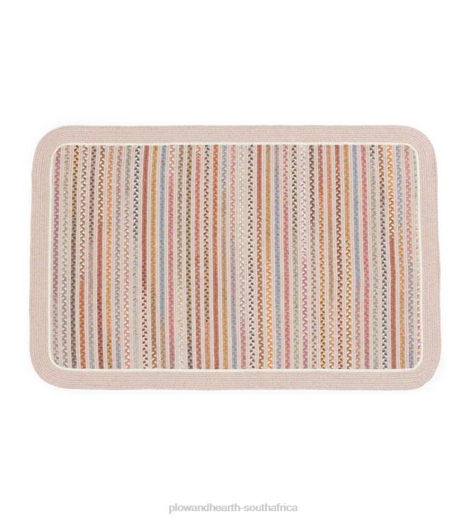 Rugs & Mats Plow & Hearth Lynnhaven Wool Solid Border Braided Rug NFLB1788