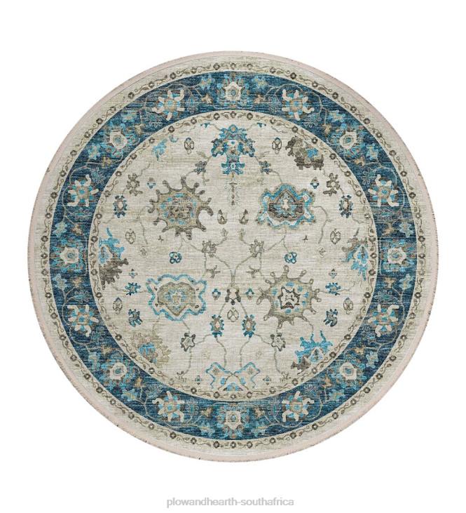 Rugs & Mats Plow & Hearth Marietta Border Round Rug NFLB1793