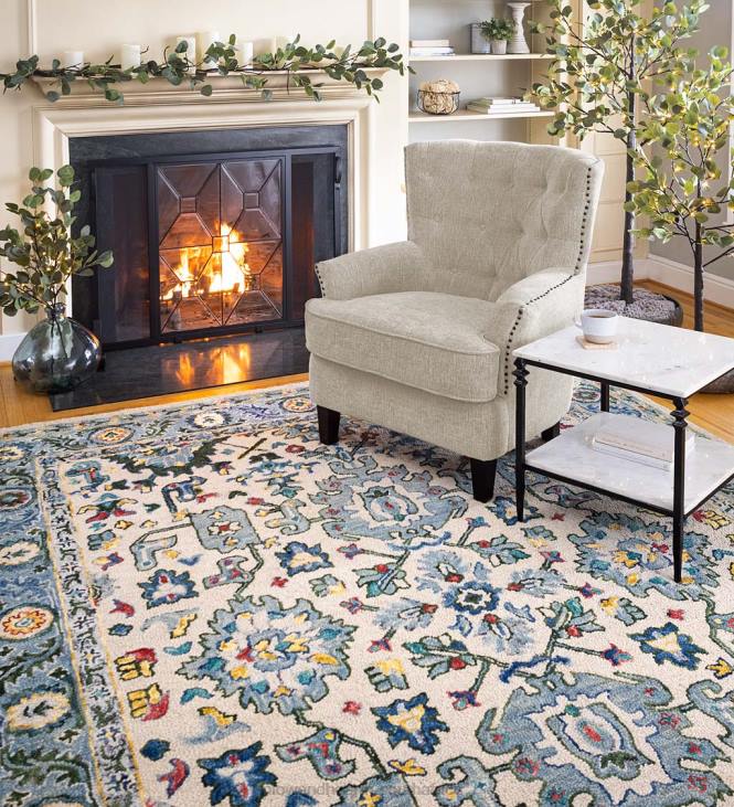 Rugs & Mats Plow & Hearth Mountain Run 100% Wool Rug NFLB1812