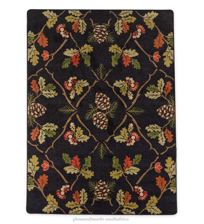 Rugs & Mats Plow & Hearth Oakwood Pine Cone and Oak Leaf EnduraStran Rug NFLB1775