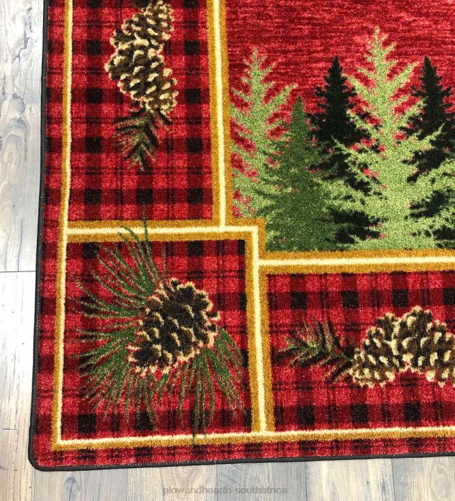 Rugs & Mats Plow & Hearth Pine Cone Valley Plaid EnduraStran Area Rug NFLB1762