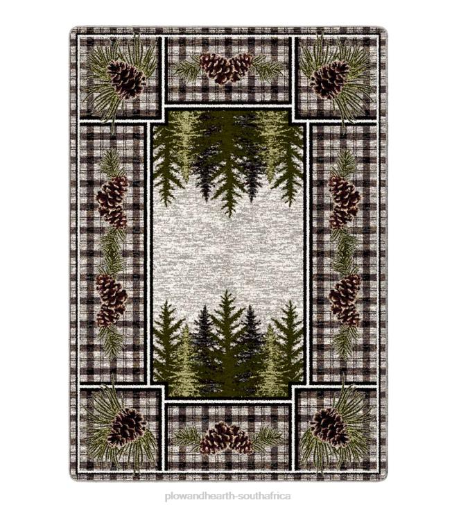 Rugs & Mats Plow & Hearth Pine Cone Valley Plaid EnduraStran Area Rug NFLB1762
