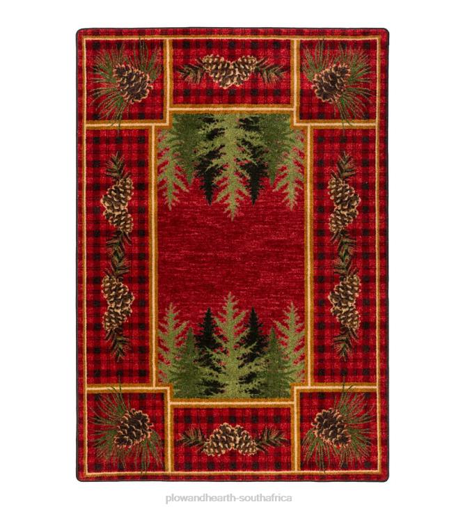 Rugs & Mats Plow & Hearth Pine Cone Valley Plaid EnduraStran Area Rug NFLB1762