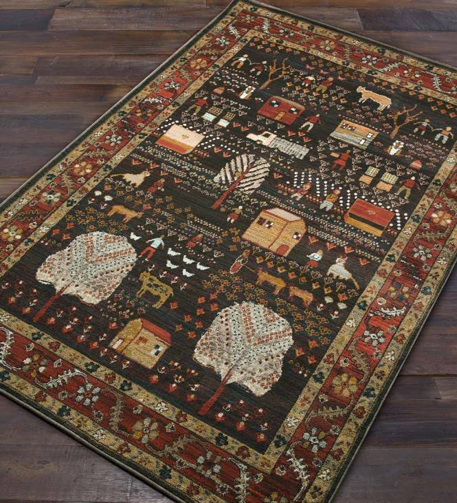 Rugs & Mats Plow & Hearth Polypropylene Shaker Village Rugs NFLB1763