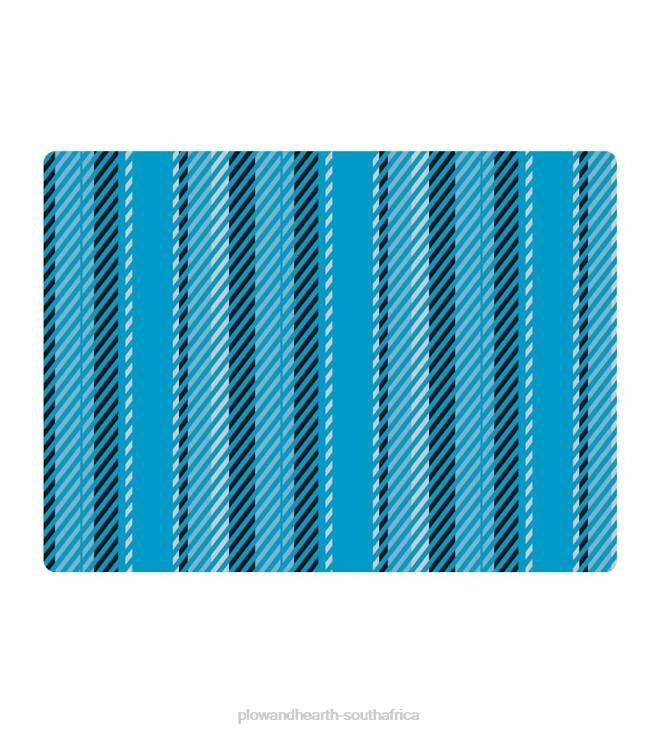 Rugs & Mats Plow & Hearth Striped Chair Mat - Blue NFLB1834