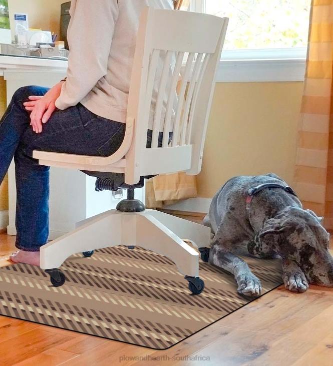 Rugs & Mats Plow & Hearth Striped Chair Mat - Blue NFLB1834