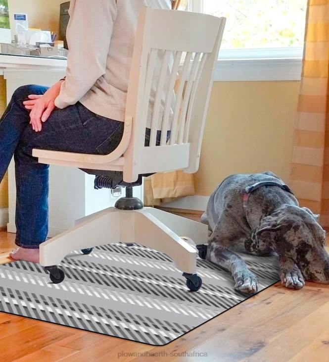 Rugs & Mats Plow & Hearth Striped Chair Mat - Blue NFLB1834