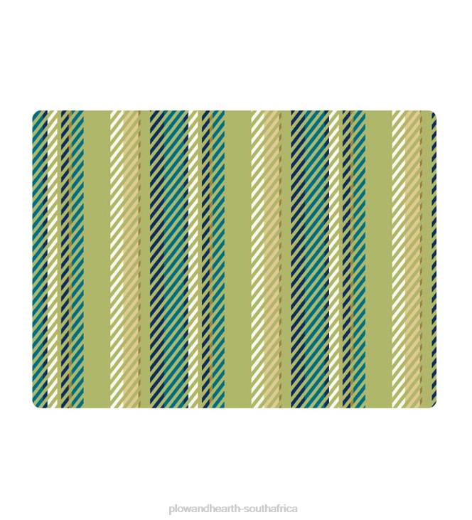 Rugs & Mats Plow & Hearth Striped Chair Mat - Blue NFLB1834