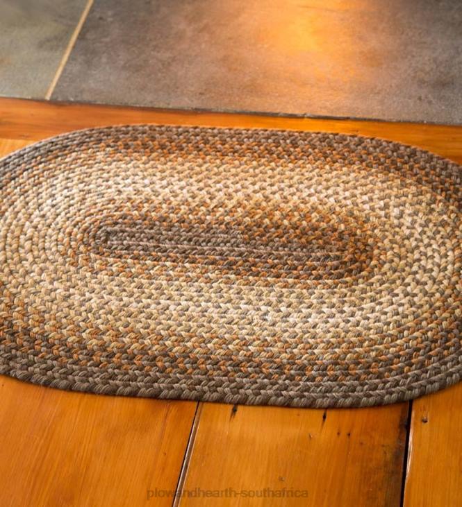Rugs & Mats Plow & Hearth USA-Made Wool Braided Virginia Rug NFLB1778