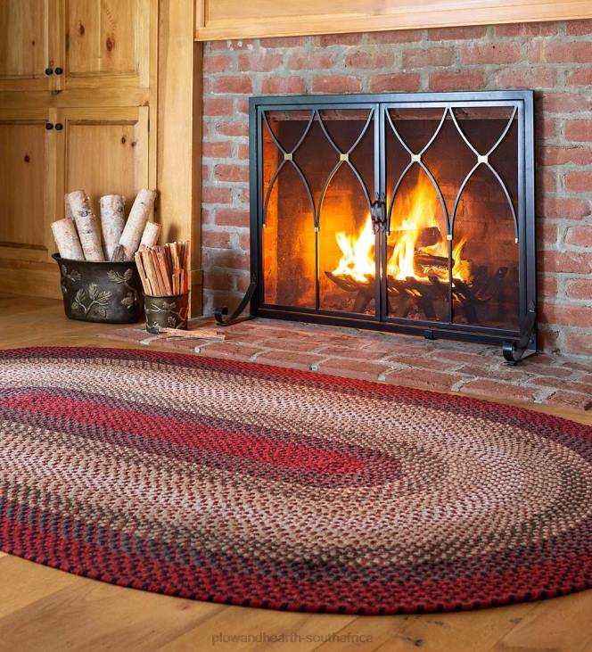 Rugs & Mats Plow & Hearth USA-Made Wool Braided Virginia Rug NFLB1778
