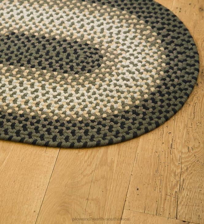 Rugs & Mats Plow & Hearth USA-Made Wool Braided Virginia Rug NFLB1778