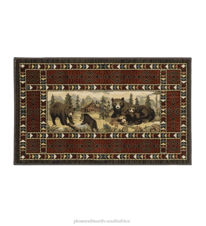 Rugs & Mats Plow & Hearth Vista Bears at Cabin Rug, 30x 50NFLB1822