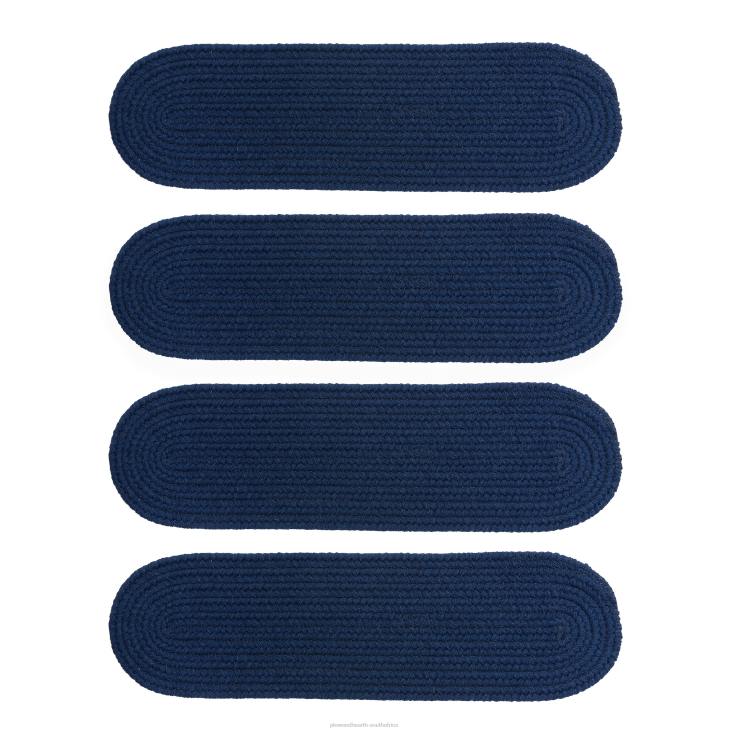 Rugs & Mats Plow & Hearth Blue Ridge Wool Oval Braided Stair Treads, Set of 4 - Walnut NFLB1907
