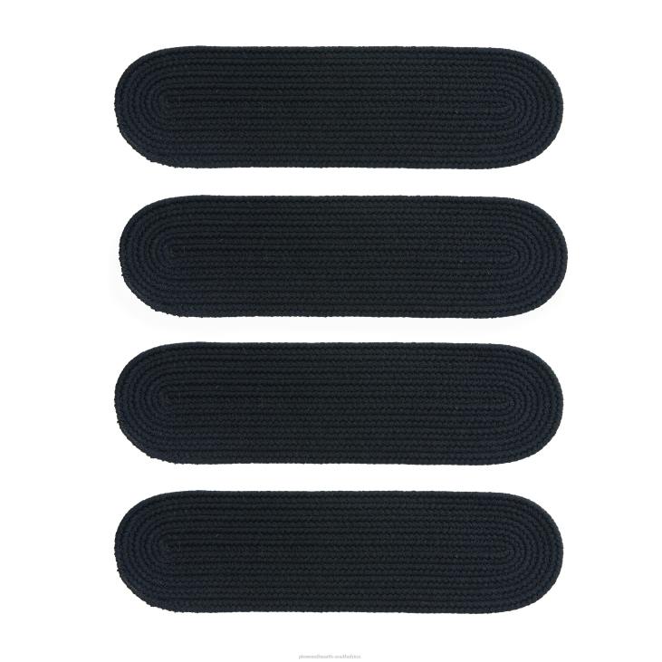 Rugs & Mats Plow & Hearth Blue Ridge Wool Oval Braided Stair Treads, Set of 4 - Walnut NFLB1907