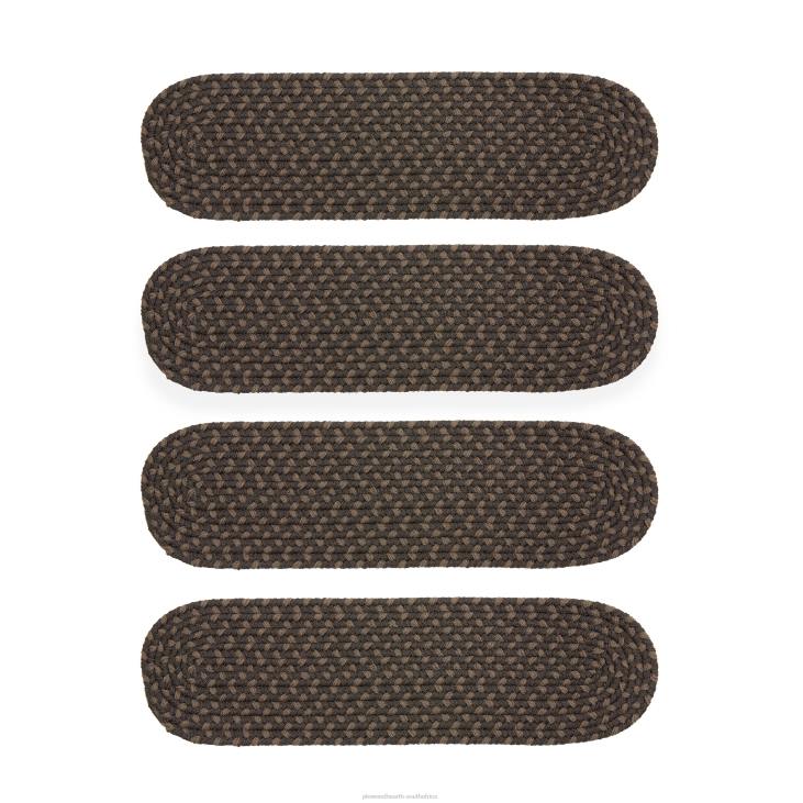 Rugs & Mats Plow & Hearth Indoor/Outdoor Braided Polypro Roanoke Stair Treads, Set of 4 - Solid Ember NFLB1909