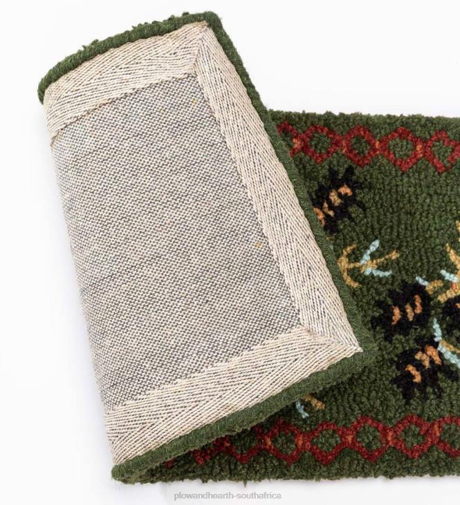 Rugs & Mats Plow & Hearth Pine Cone Hand-Hooked Wool Runner, 1' x 4' NFLB1749