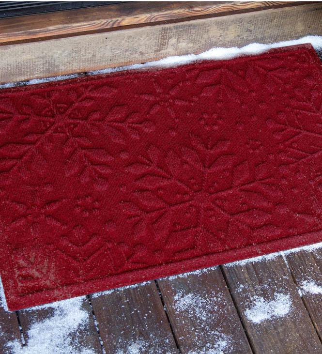 Rugs & Mats Plow & Hearth Waterhog Snowflake Doormat, 20x 30- Bluestone NFLB1750