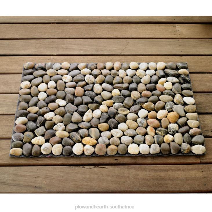 Rugs & Mats Plow & Hearth River Rock Floor Mat - White NFLB1923