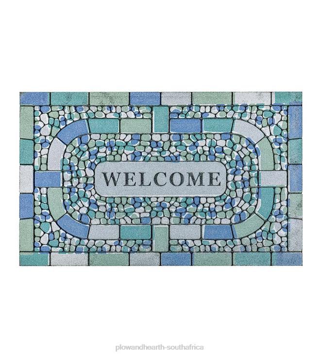 Rugs & Mats Plow & Hearth Sea Glass Flocked Floor Mat NFLB1928