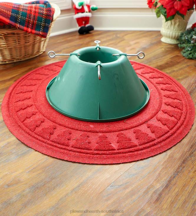 Rugs & Mats Plow & Hearth Waterhog Spill-Proof Christmas Tree Mat - Green NFLB1922