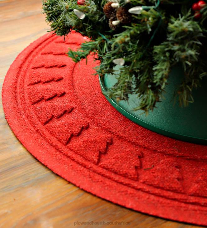 Rugs & Mats Plow & Hearth Waterhog Spill-Proof Christmas Tree Mat - Green NFLB1922