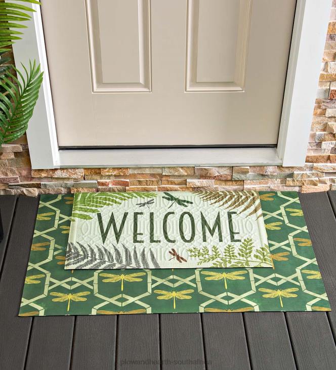 Rugs & Mats Plow & Hearth Welcome Dragonfly Embossed Floor Mat NFLB1925